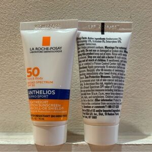 New La Roche Posay Anthelios UV Pro-Sport SPF 50- Face & Body travel sizes set 2